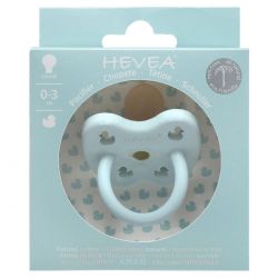 Tétines (lolettes) pour bébés 100% caoutchouc naturel - Orthodontique "Baby blue", 3 à 36 mois - Hevea