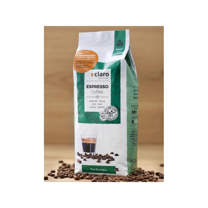Café BIO & Equitable en grains Espresso - 500g - Claro